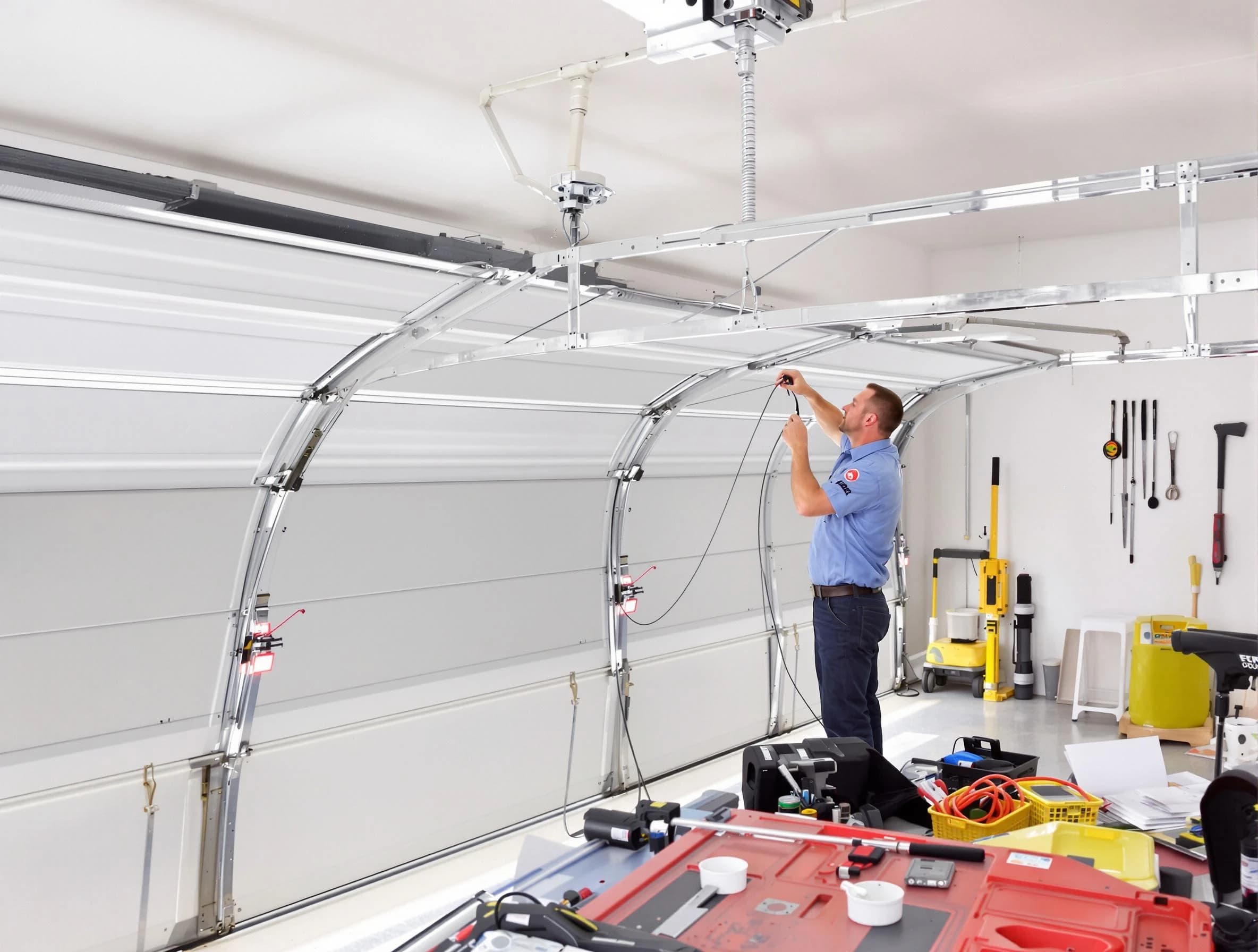 Garage door cable repair service by Moore Garage Door Repair in Moore