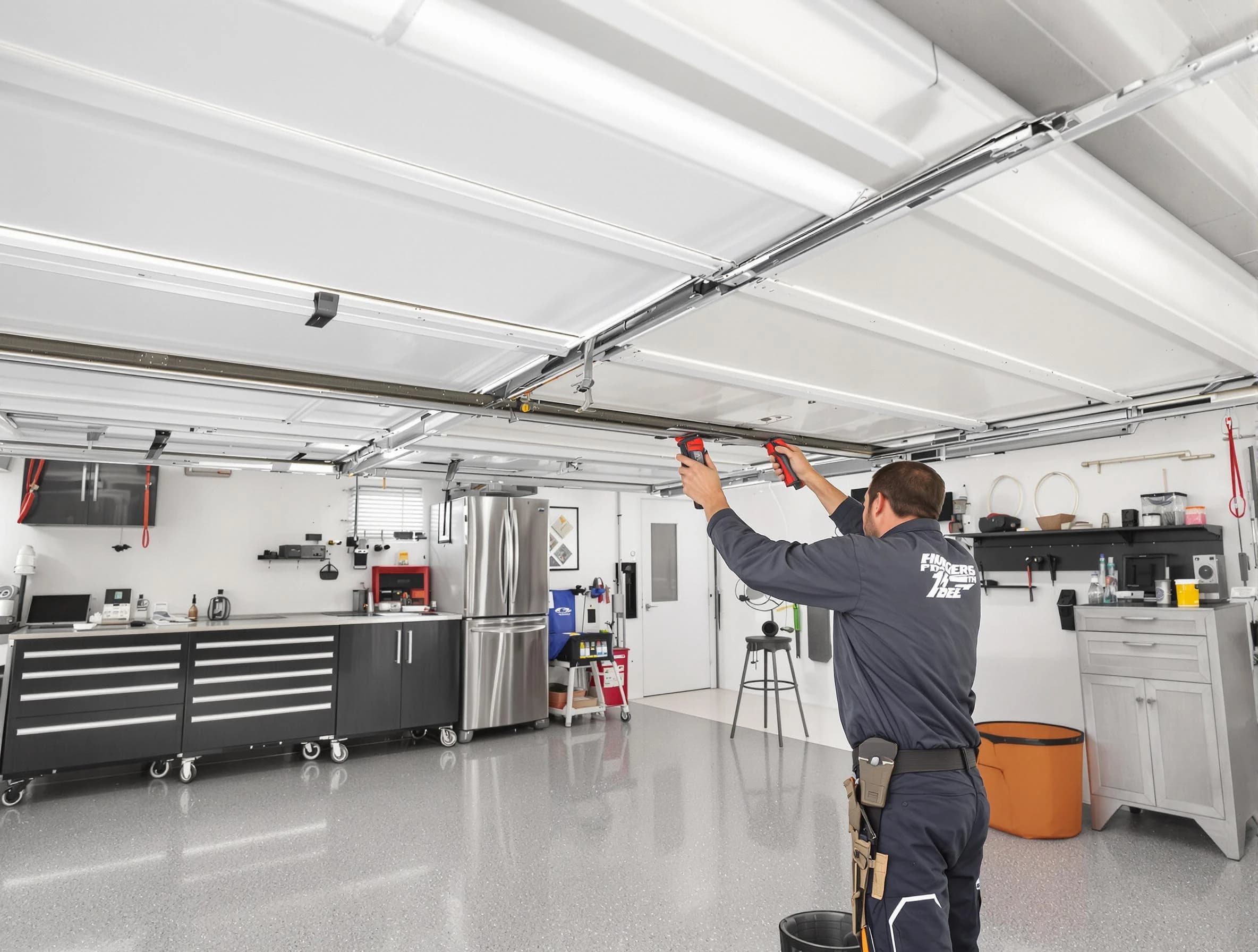 Overhead garage door repair service by Moore Garage Door Repair in Moore