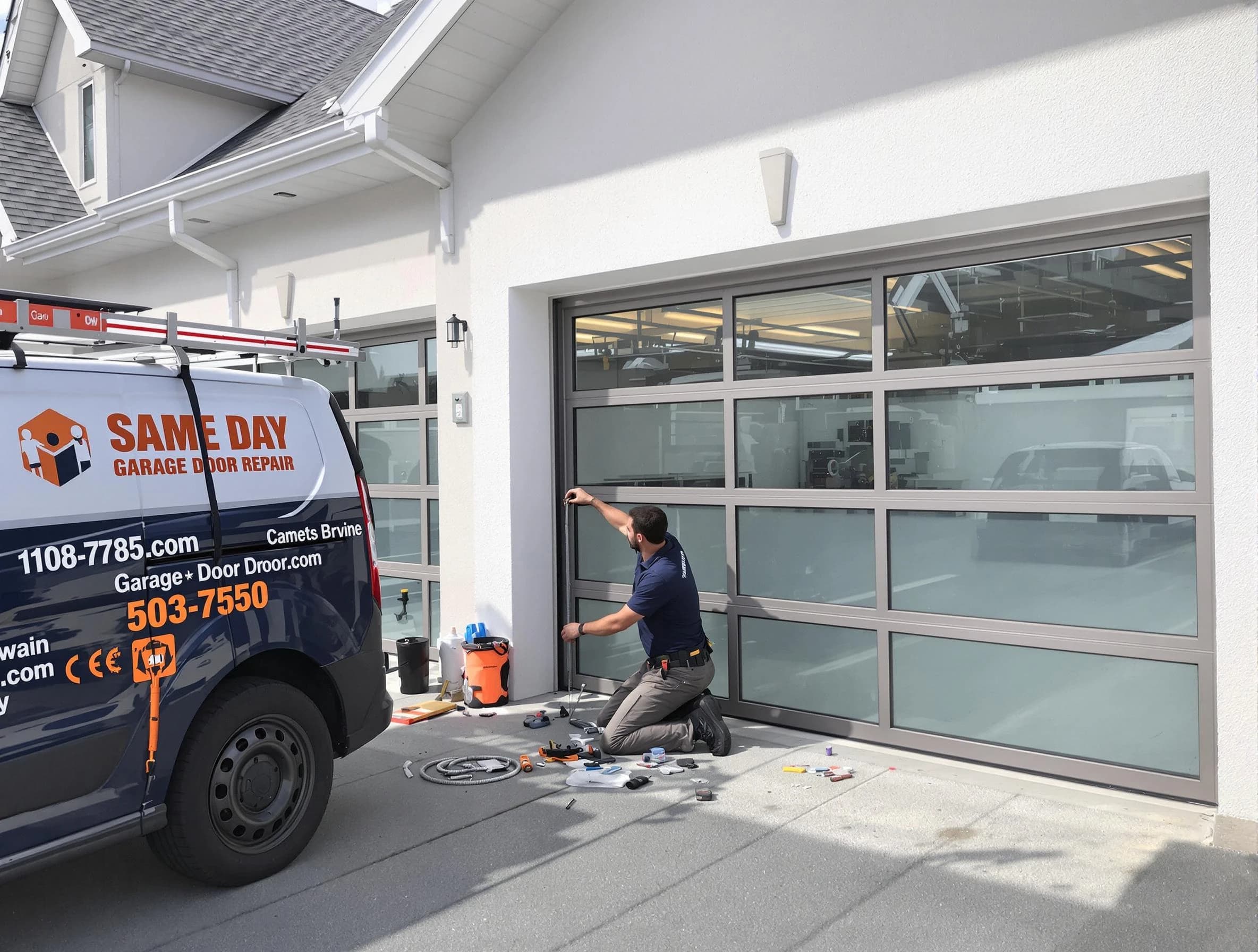 Same-day garage door repair service by Moore Garage Door Repair in Moore