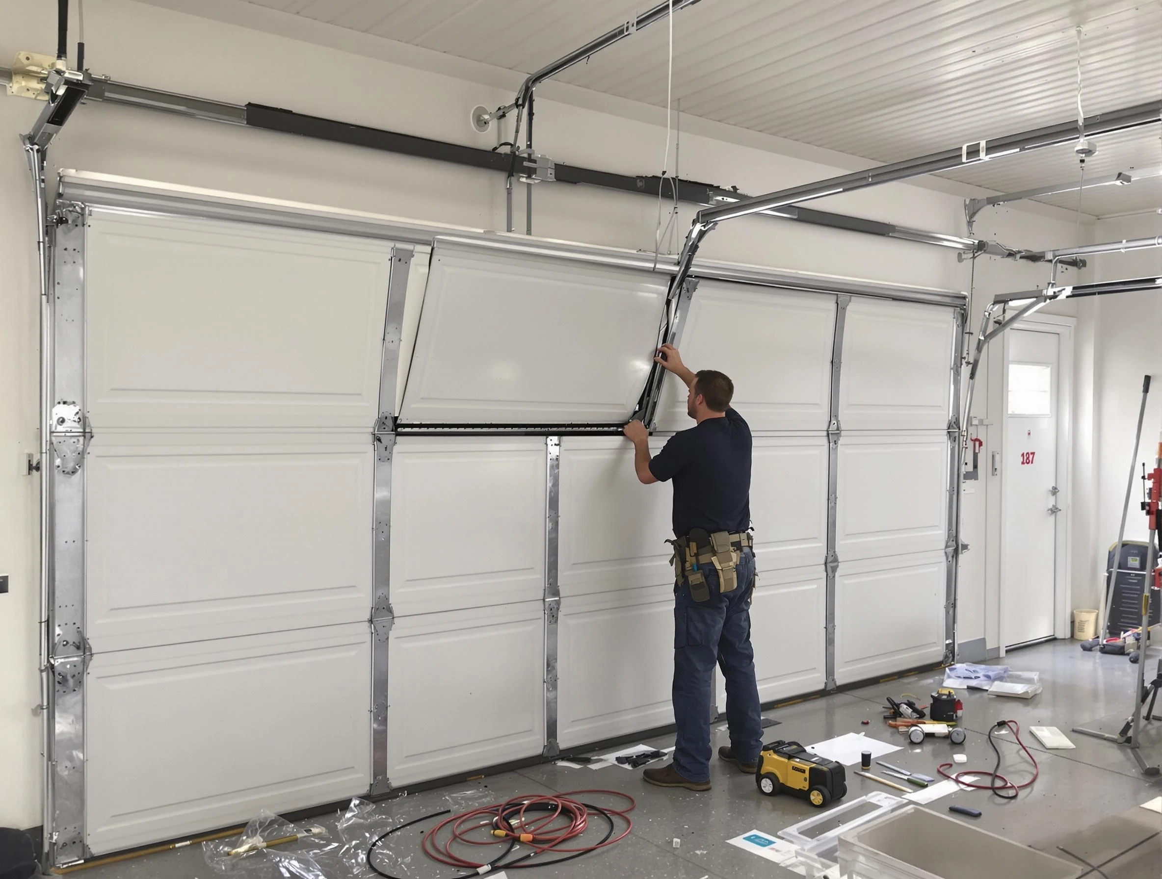 Garage Door Section Replacement in Moore