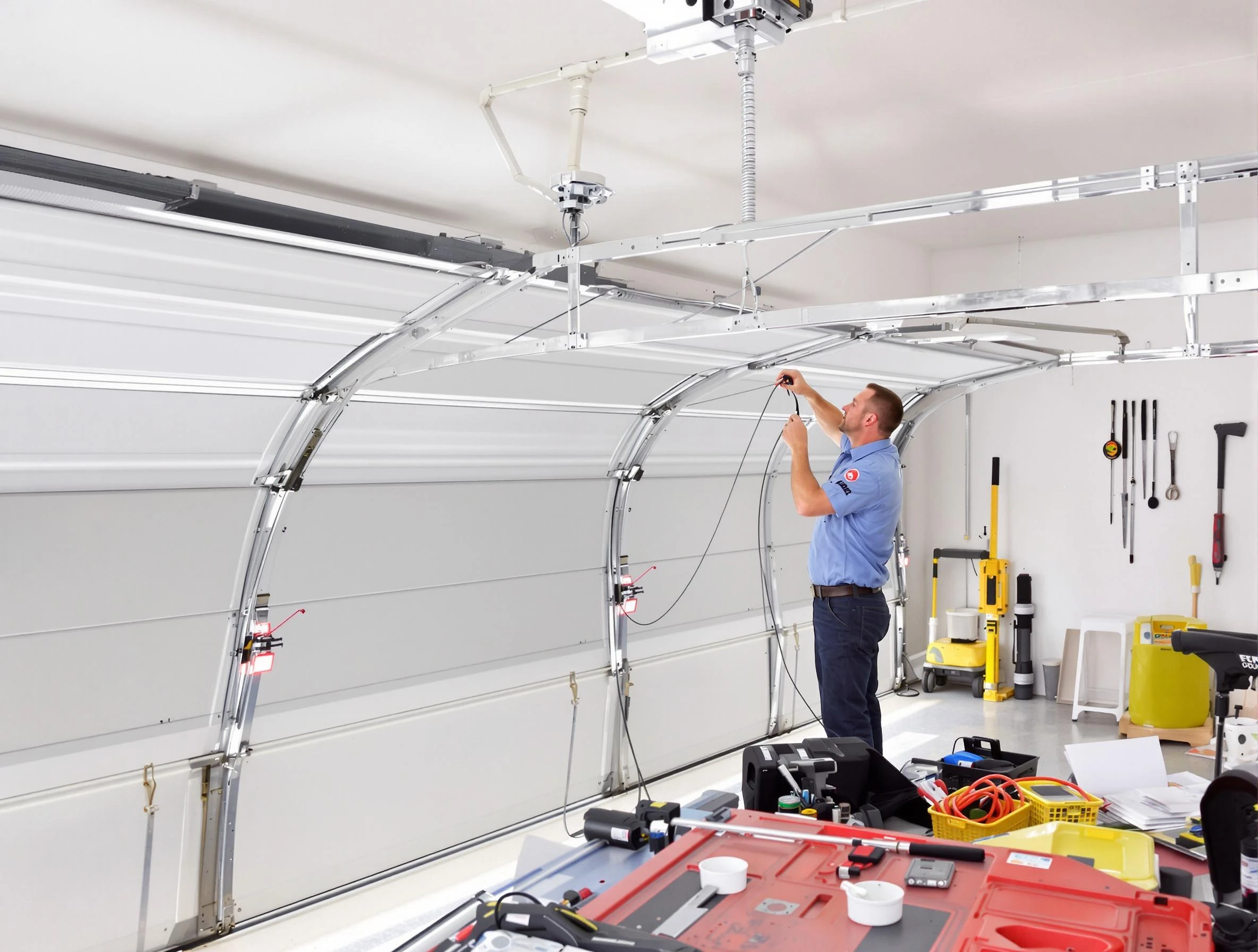 Garage door cable repair service by Moore Garage Door Repair in Moore