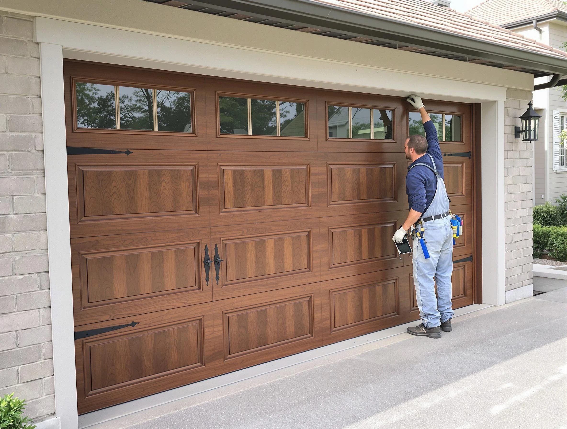 Custom garage door showcase by Moore Garage Door Repair in Moore