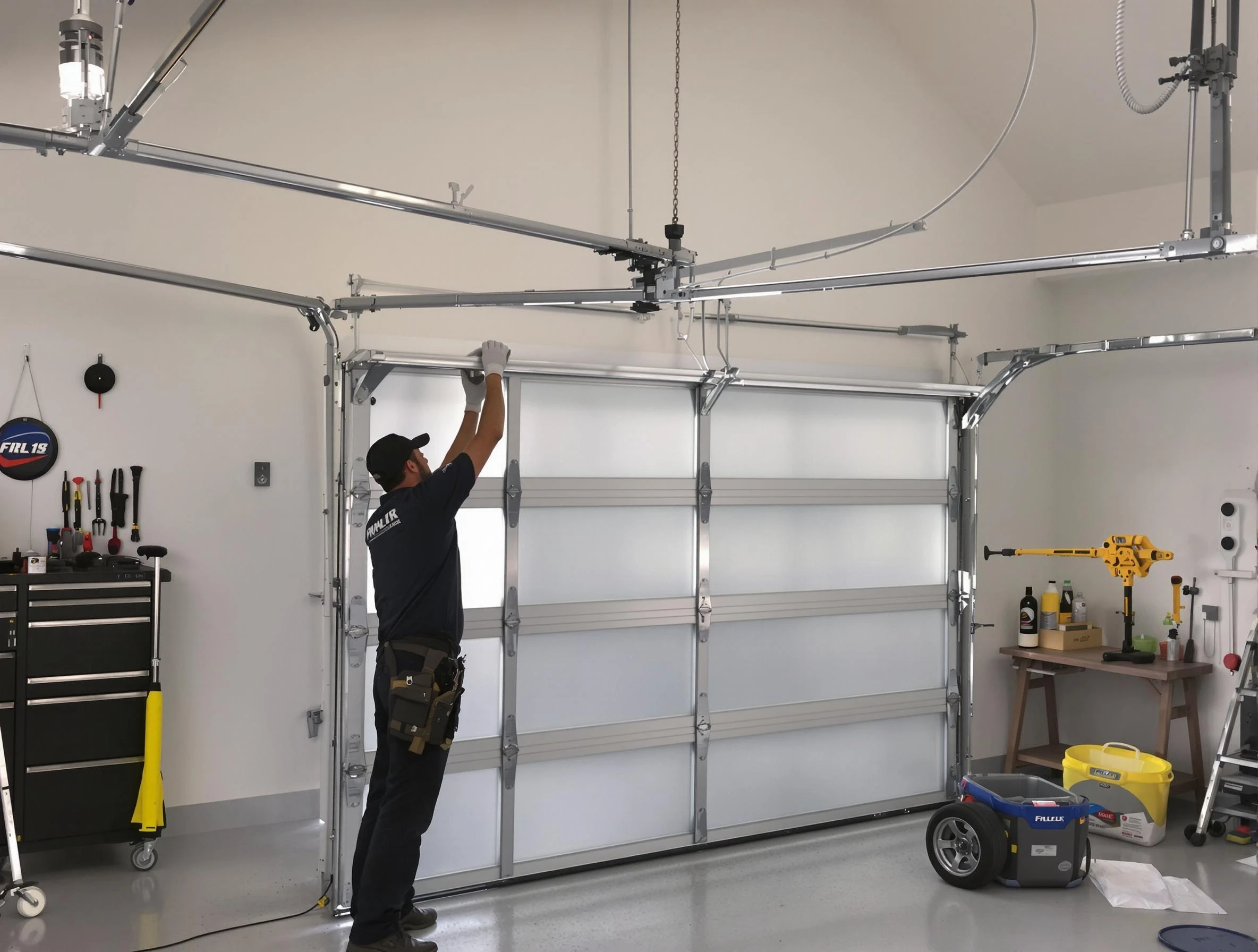 Moore Garage Door Repair certified team performing precision garage door installation in Moore