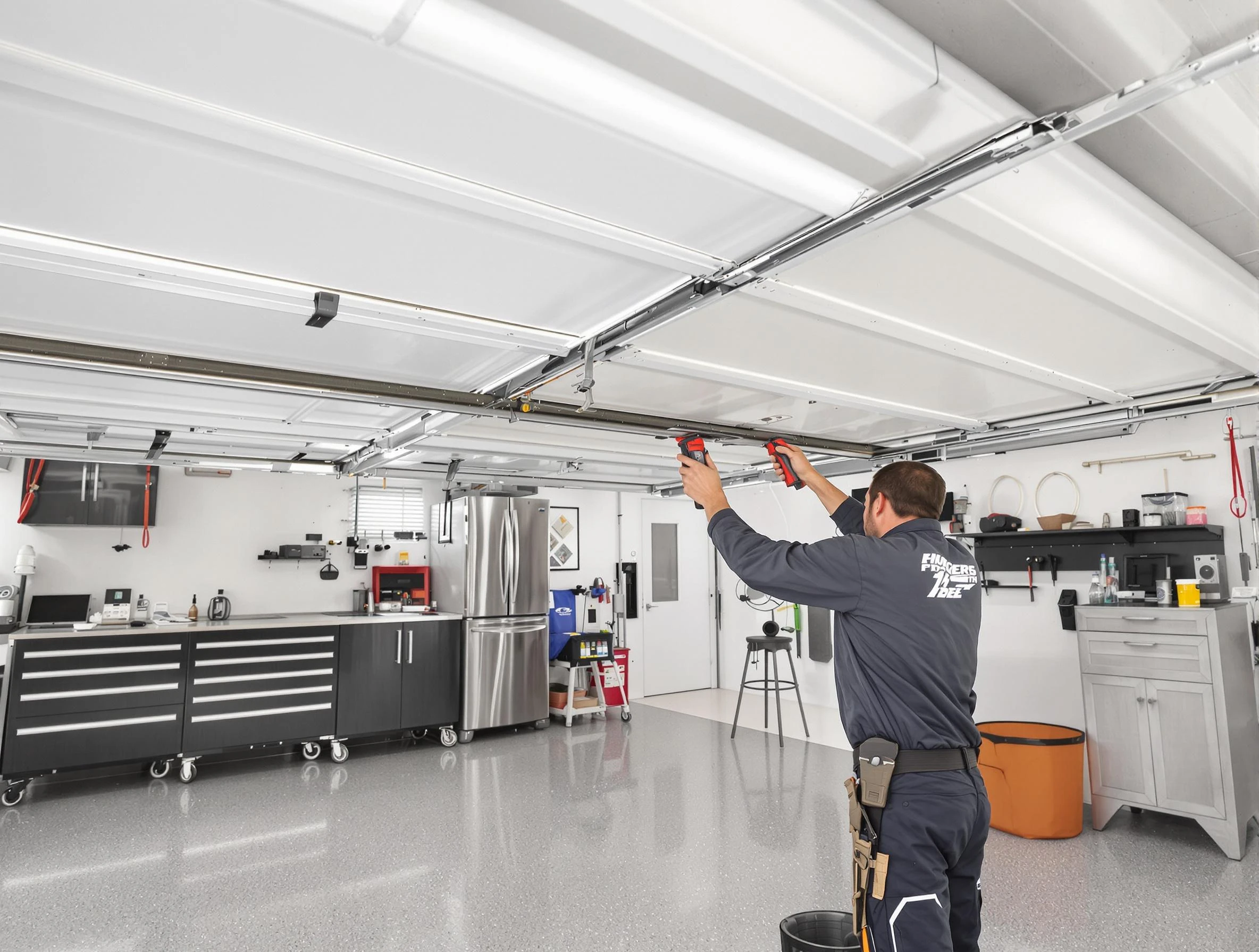 Overhead garage door repair service by Moore Garage Door Repair in Moore