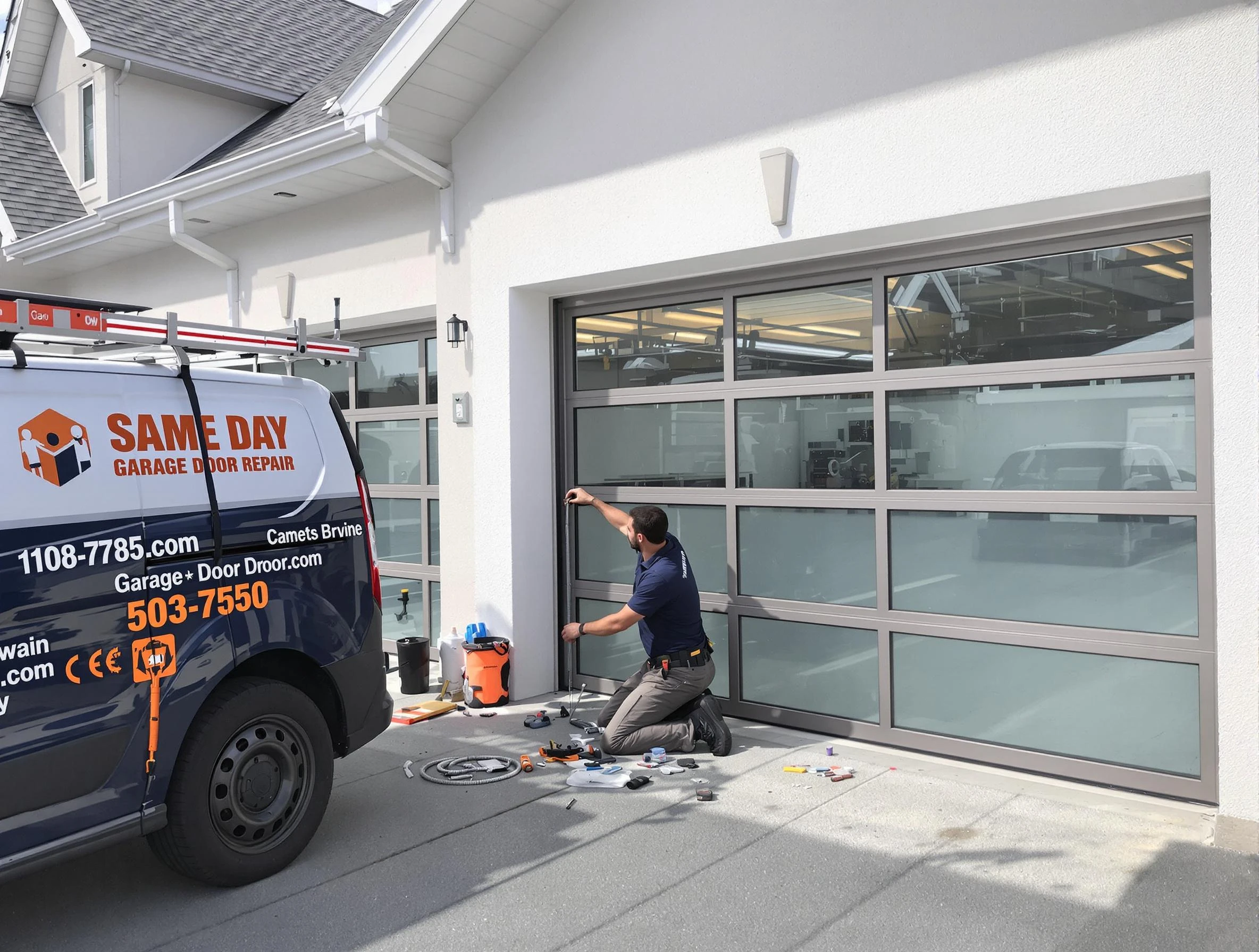 Same-day garage door repair service by Moore Garage Door Repair in Moore